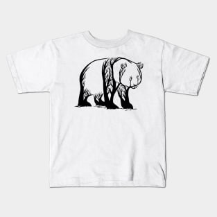 Panda Tree Body  Illustration Kids T-Shirt